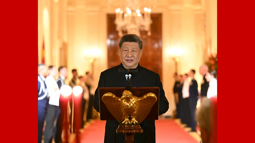 习近平在美国总统特朗普举行的欢迎宴会上的祝酒辞（全文）